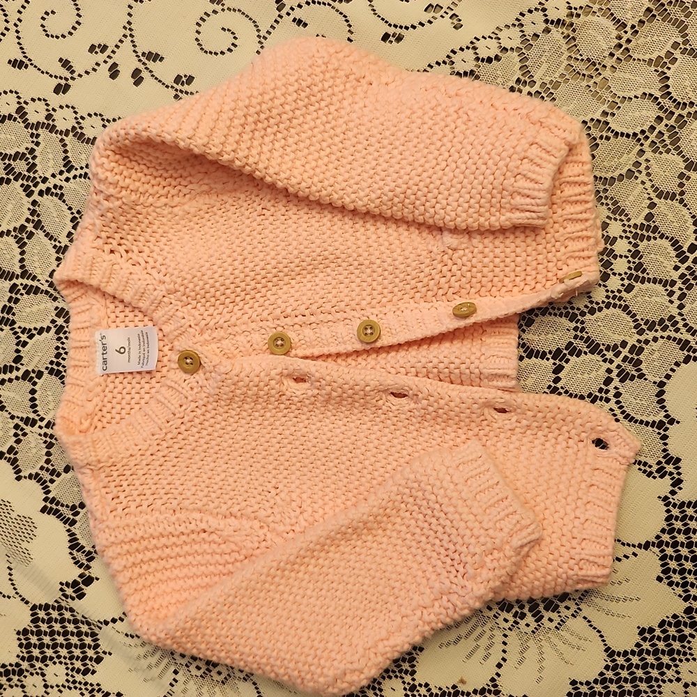 Baby girl 6 mos carter's sweater